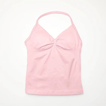 Longline Strappy Top Sports Yoga Vest Women'S Fitness Tank Top Gym Beautiful Open Back Bra Running Workout Halter