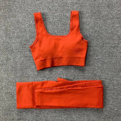 Women Seamless Yoga Set Gym Workout Clothes for Female Push up Bra High Waist Leggings Sexy Fitness Sportswear Sports Suits