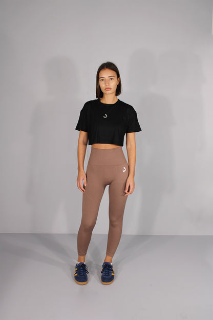 CROPPED T-SHIRTS - BLACK