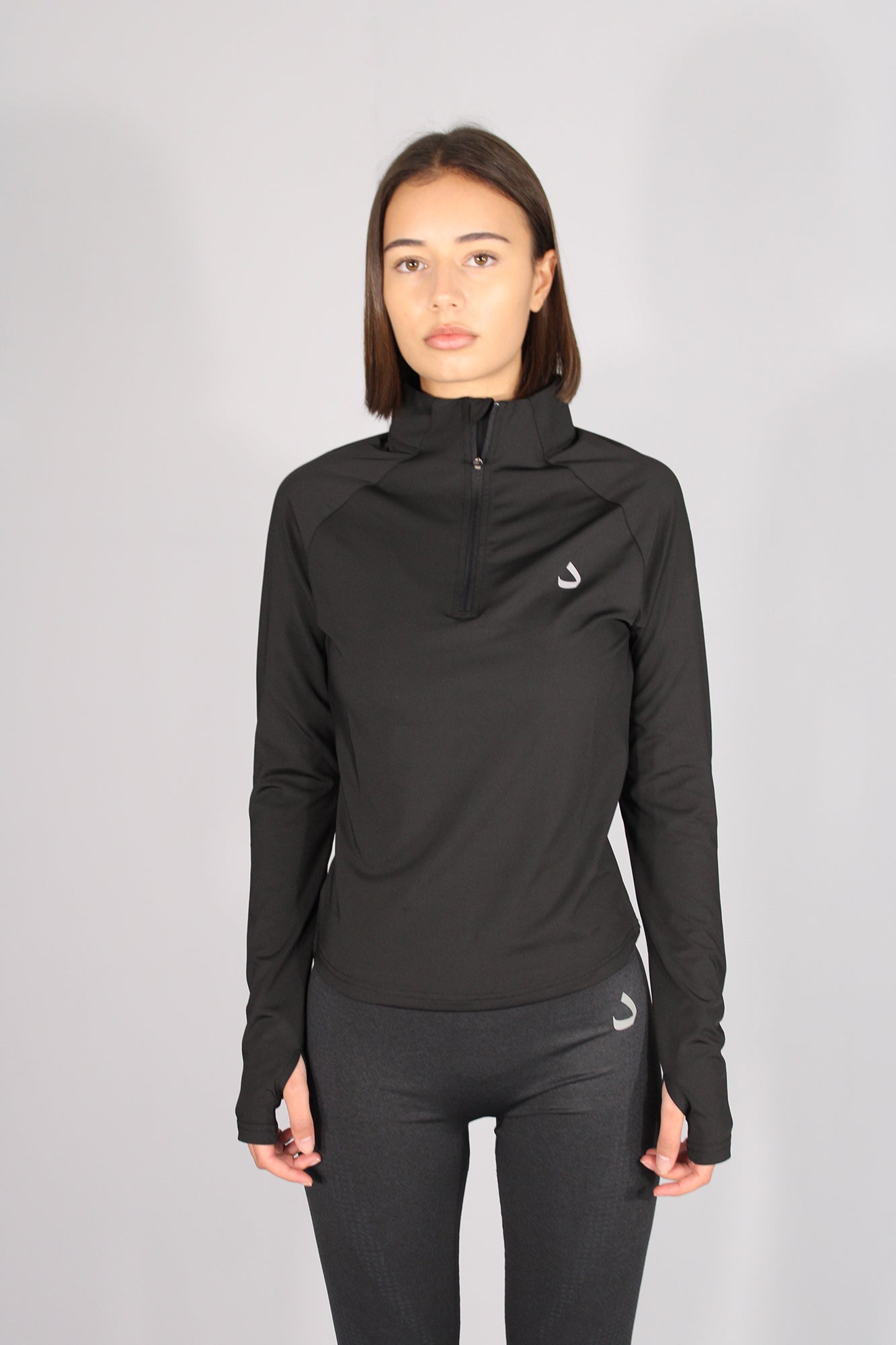 QUATER ZIP HALF-ZIPS - BLACK