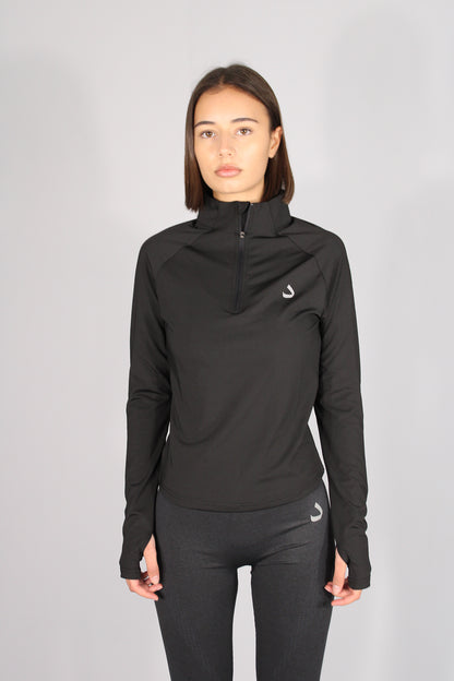 QUATER ZIP HALF-ZIPS - BLACK