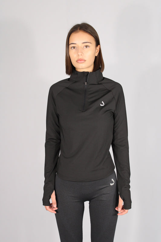 QUATER ZIP HALF-ZIPS - BLACK