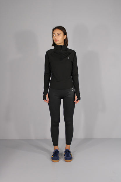 QUATER ZIP HALF-ZIPS - BLACK
