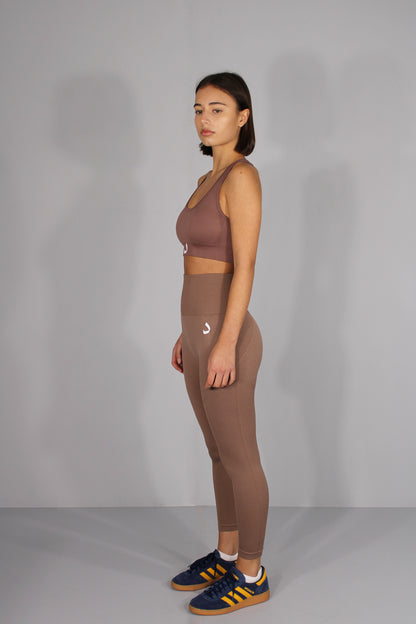 ACTIVE LEGGINGS - CHESTNUT BROWN