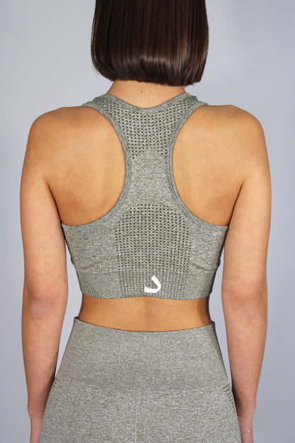 SEAMLESS SPORTS BRA - OLIVE GREEN