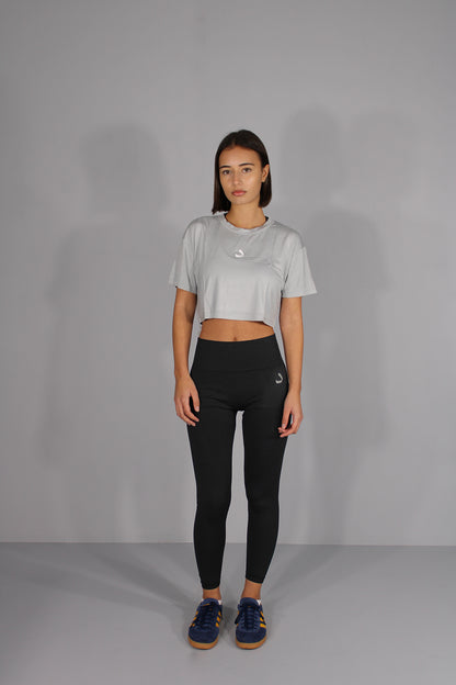 CROPPED T-SHIRTS - GREY