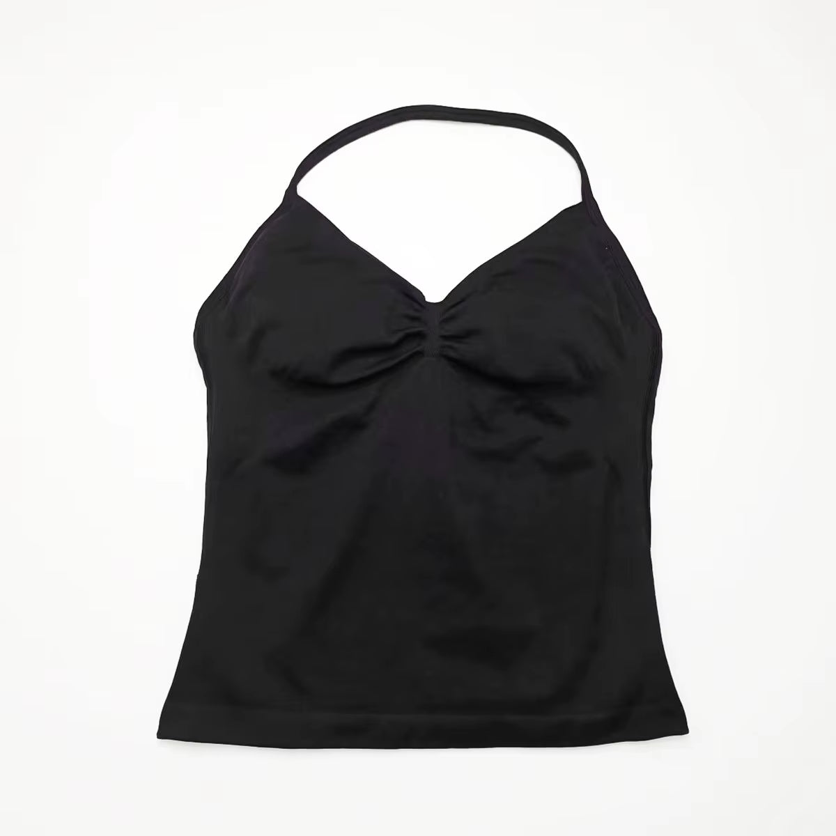 Longline Strappy Top Sports Yoga Vest Women'S Fitness Tank Top Gym Beautiful Open Back Bra Running Workout Halter