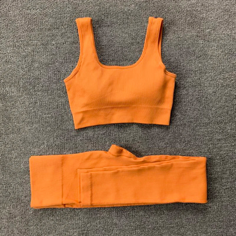 Women Seamless Yoga Set Gym Workout Clothes for Female Push up Bra High Waist Leggings Sexy Fitness Sportswear Sports Suits